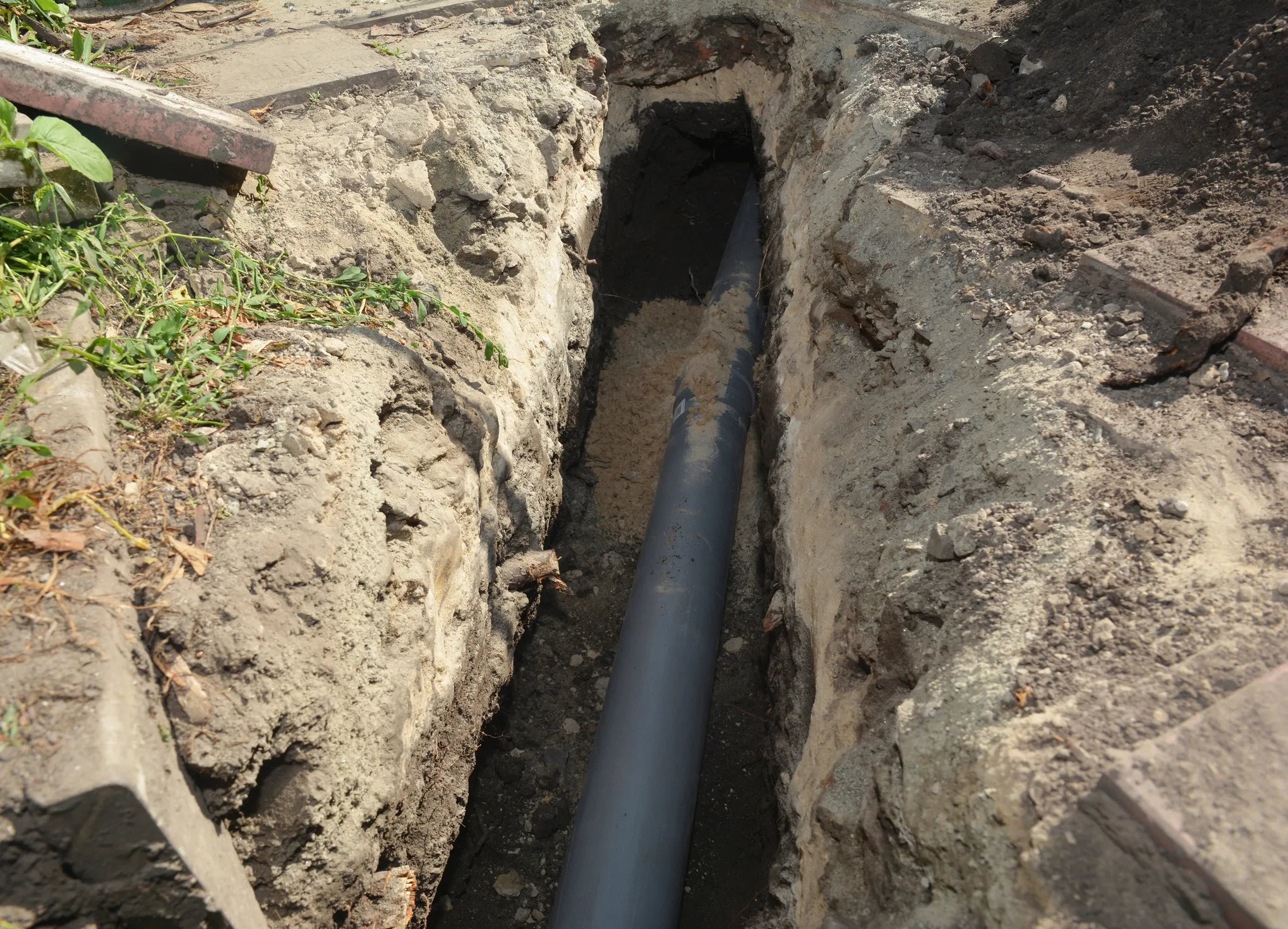 Residential sewer line replacement
