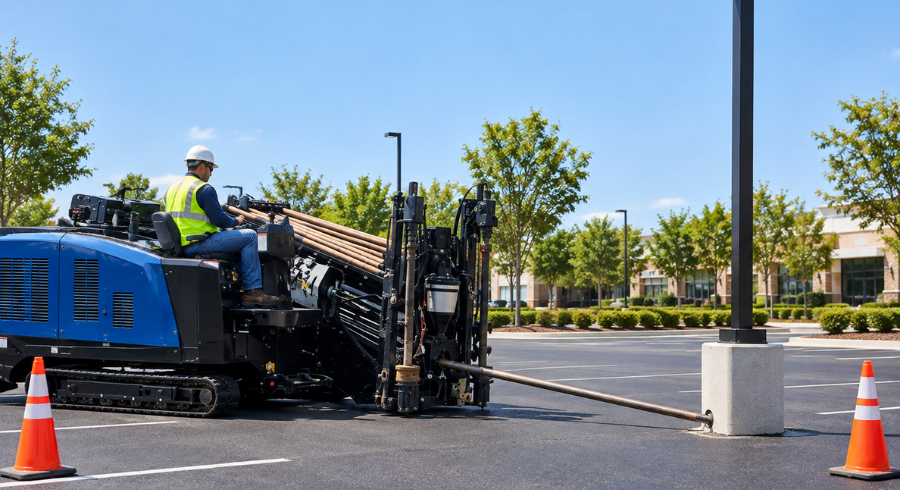 How to Install Parking Lot Light Poles Without Tearing Up the Asphalt