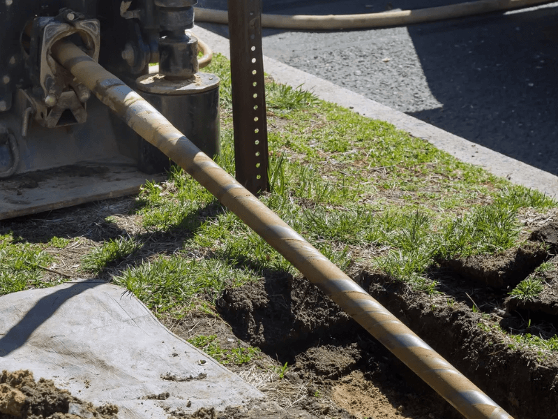 Directional boring for parking lot lighting installation – Trenchless Drilling LLC