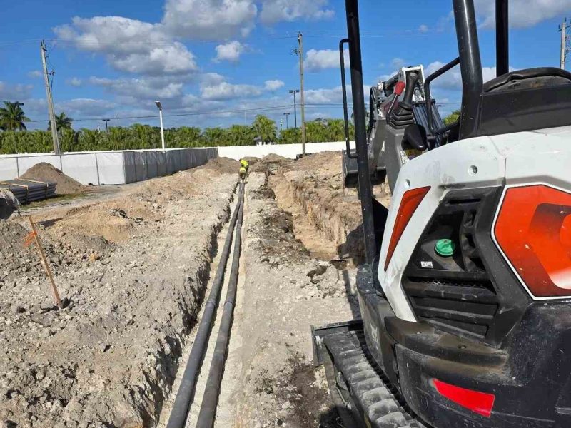 Open cut trenching